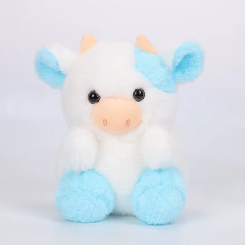 2024 New Cow Strawberry Doll Cute Cow Plush Toy Pink, Black Sitting Cow Plush as a Home Decoration Ornament for Your Girlfriend