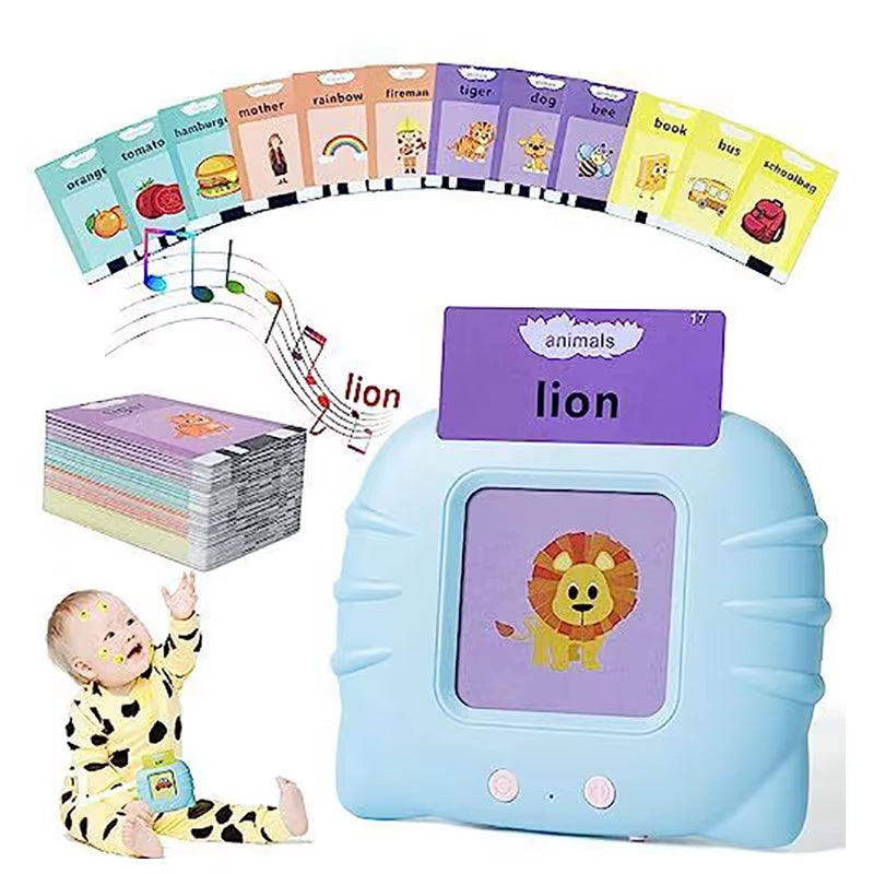 Smart Cards Learning Machine Talking Flash Cards Sight Words Early Educational Toddler Toy for Children English Electronic Book