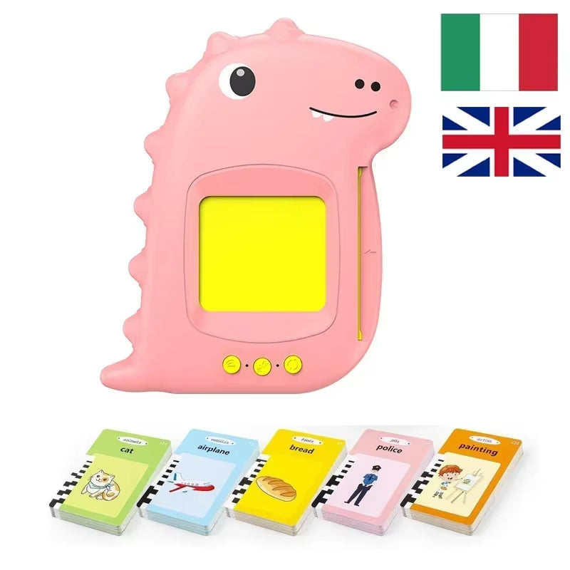 Talking Flash Cards Early Educational Baby Boys Girls Preschool Learning Reading Machine Interactive Gift Arabic Russian Italian