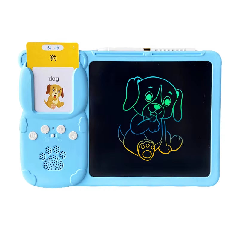 Educational Learning Talk Flash Cards Machine Early Education English Reading Audio Book Machine LCD Writing Drawing Board Toys