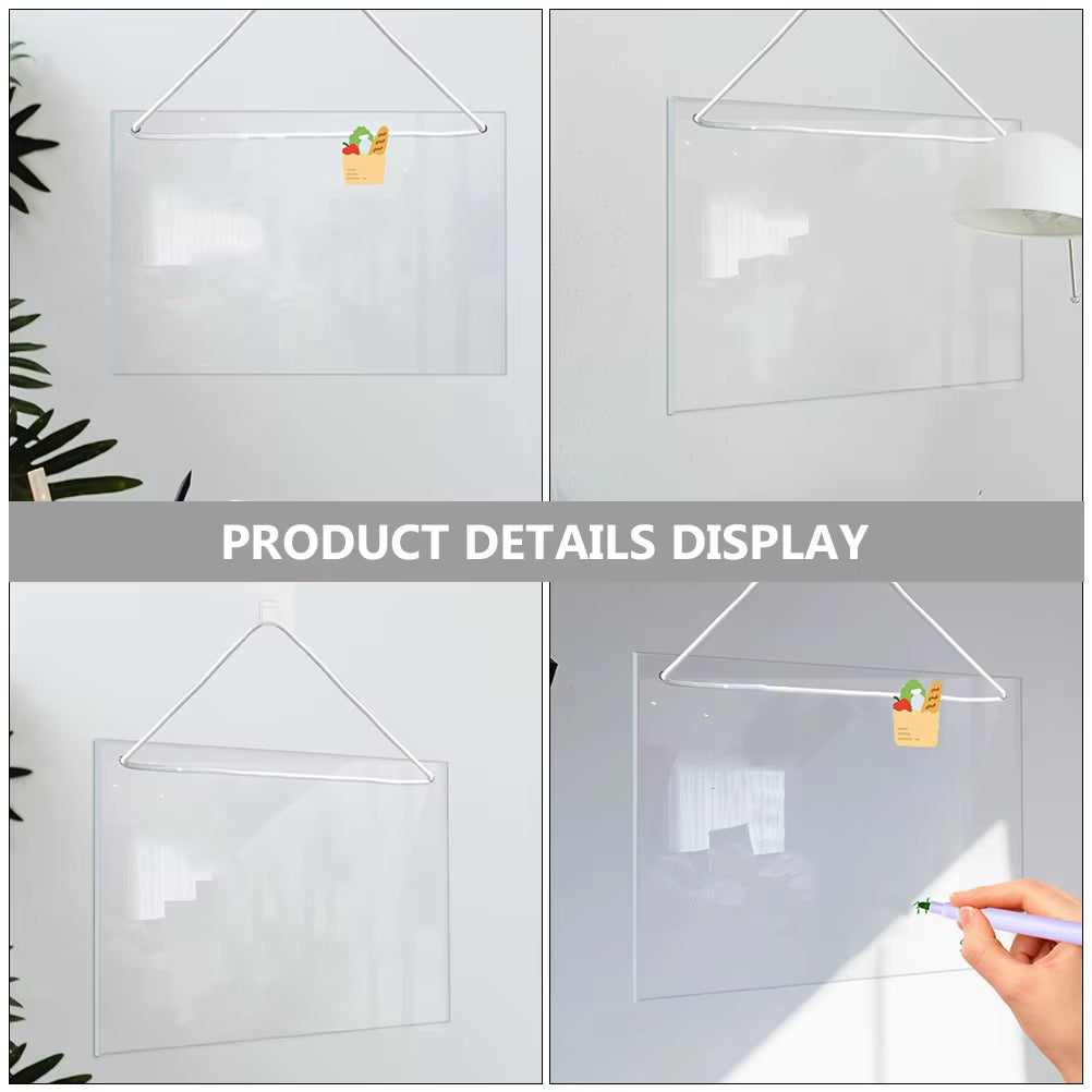 Clear Dry Erase Board Magnetic Whiteboard Students Acrylic Writing Rewritable Home Memo Office Message Household