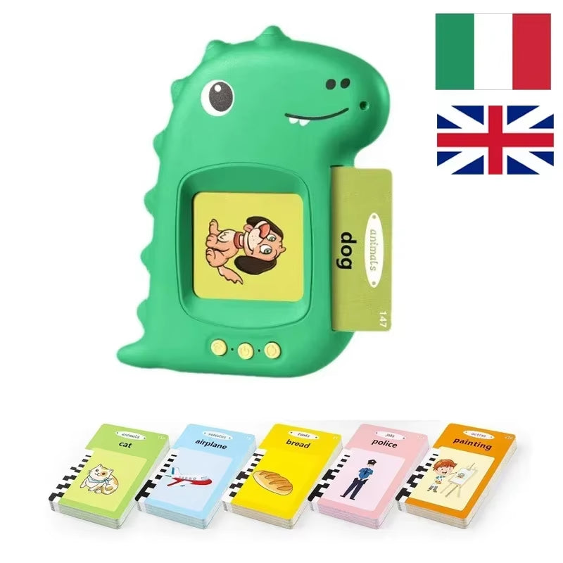 Talking Flash Cards Early Educational Baby Boys Girls Preschool Learning Reading Machine Interactive Gift Arabic Russian Italian