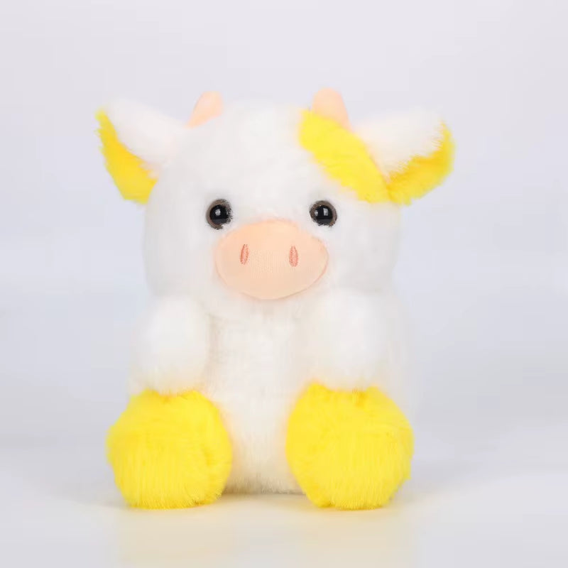 2024 New Cow Strawberry Doll Cute Cow Plush Toy Pink, Black Sitting Cow Plush as a Home Decoration Ornament for Your Girlfriend