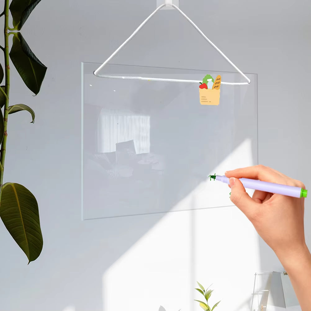 Clear Dry Erase Board Magnetic Whiteboard Students Acrylic Writing Rewritable Home Memo Office Message Household