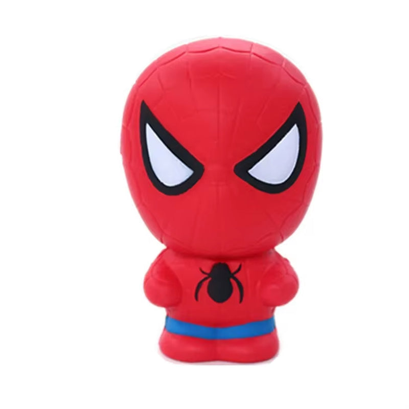 Marvel Anime Dolls Spider-Man Hulk Iron Man Kawaii PU Stress Relief Squishy Toys Children Birthday Gift