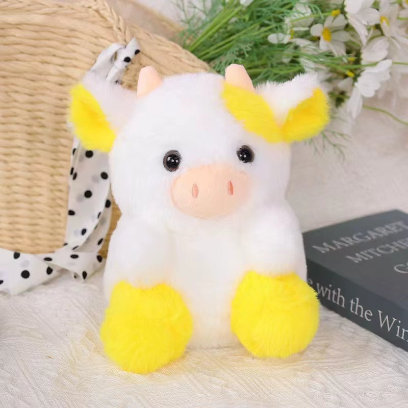 2024 New Cow Strawberry Doll Cute Cow Plush Toy Pink, Black Sitting Cow Plush as a Home Decoration Ornament for Your Girlfriend