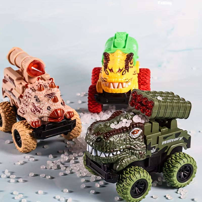 Pull Back Dinosaur Truck Toys Car Transport Truck Toys with Dino Figures for Boys Toddlers T-Rex Dinosaur Games Monster Truck