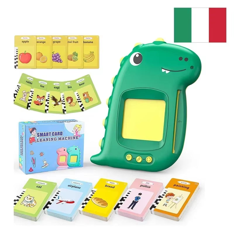 Talking Flash Cards Early Educational Baby Boys Girls Preschool Learning Reading Machine Interactive Gift Arabic Russian Italian