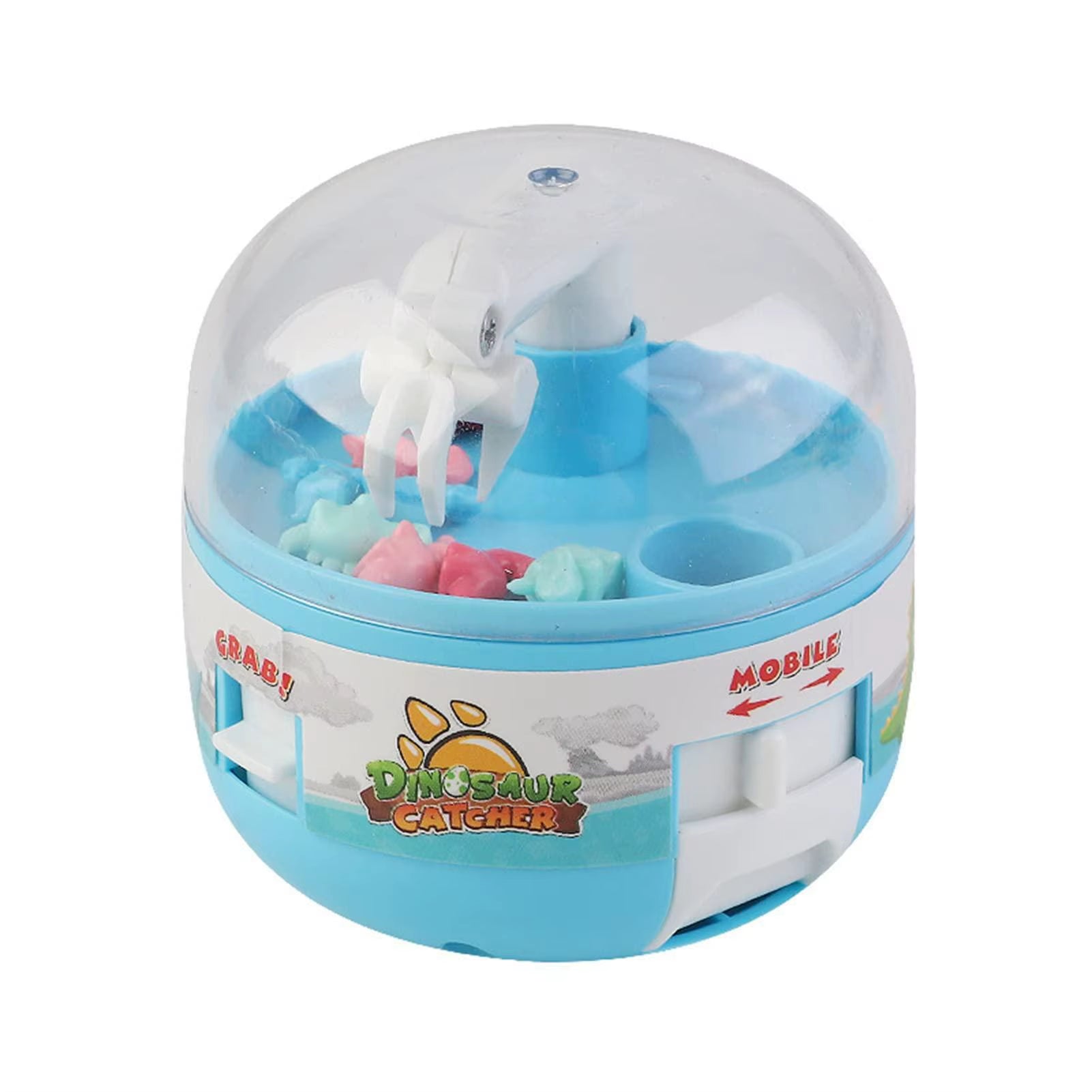 Mini Claw Machine Arcade Game, 8 Tiny Dinosaur Grabber Prize Dispenser Vending Machine Toy for Kids Christmas Birthday Gifts