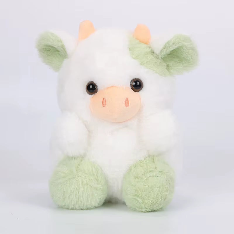 2024 New Cow Strawberry Doll Cute Cow Plush Toy Pink, Black Sitting Cow Plush as a Home Decoration Ornament for Your Girlfriend