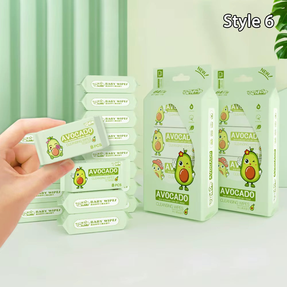 Soft Baby Wet Wipes Hand Mouth Cleaning Large Pack Freshing Cleaning Wipes Disposable High Quality Mini Portable Wipes Babies