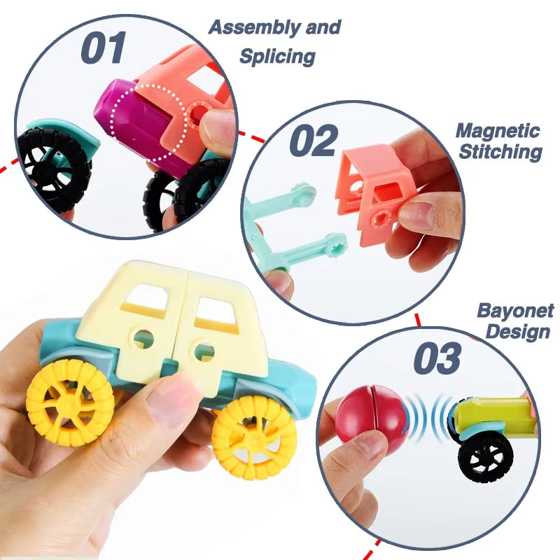 Kids Magnet Construction Set Magnetic Balls and Rods Sticks Building Blocks Montessori Educational STEM Toys for Children Boys