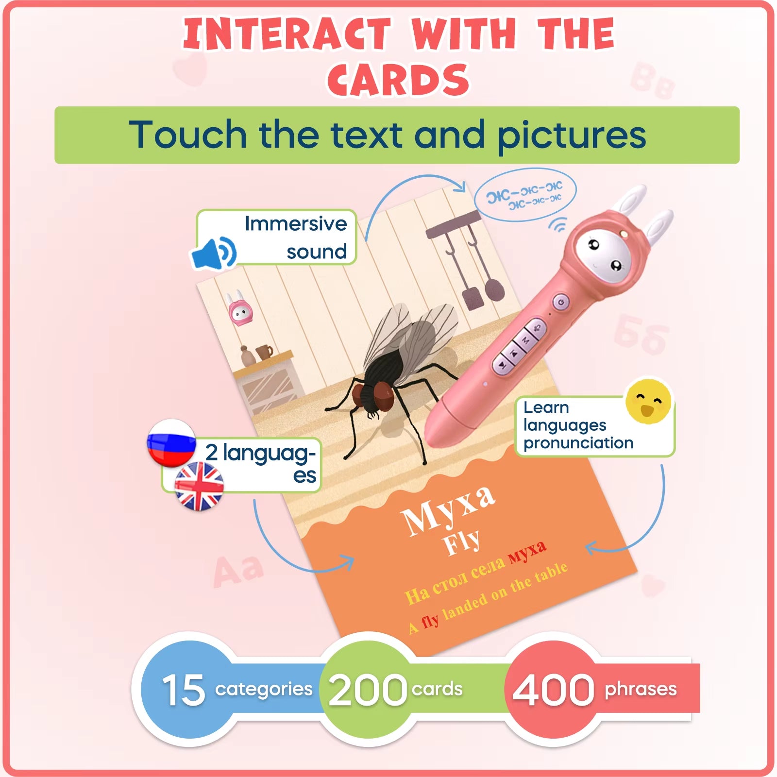 Kids Language Learning Toy English Electronic Book Talking Flash Card Education Toddlers 0-6 Years Reading Machine