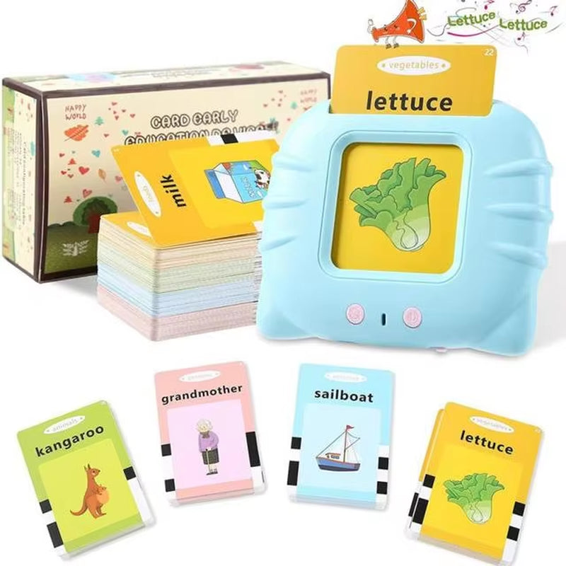 Kids Learn English Toys Early Intelligent Education Audio Electronic Book Flash Card Reading Machine Montessori Study Toys Book