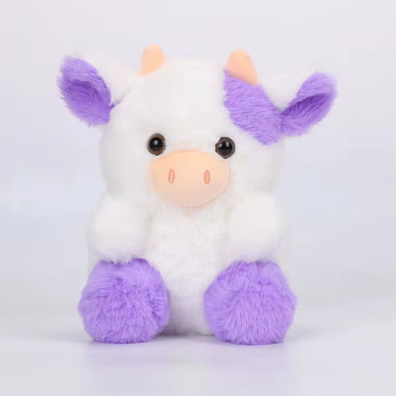 2024 New Cow Strawberry Doll Cute Cow Plush Toy Pink, Black Sitting Cow Plush as a Home Decoration Ornament for Your Girlfriend