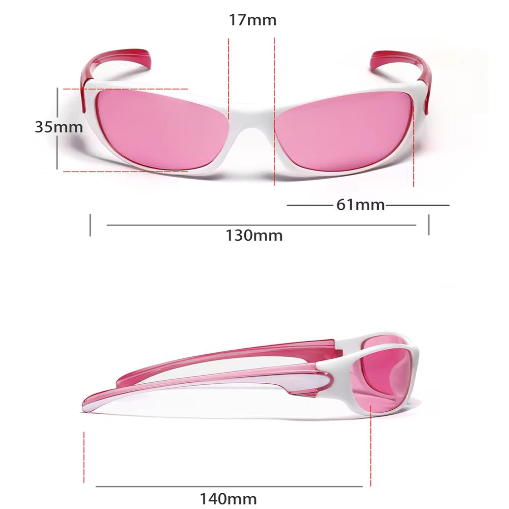 Y2K Silver Sunglasses Color Hollowed Out Future Sense of Technology Hot Girls Net Red Sunglasses Women Sunglasses Trendy Men