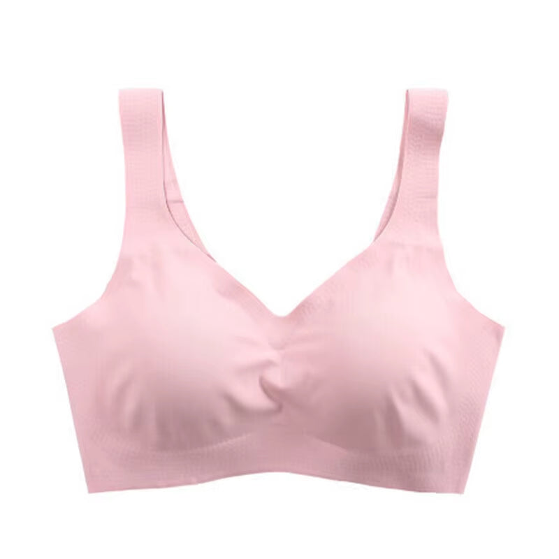 2024 Women Seamless Ice Silk Bra Removable Chest Pad Lifting Bralette Underwear No Steel Ring Breathable Push up Yoga Vest Bras