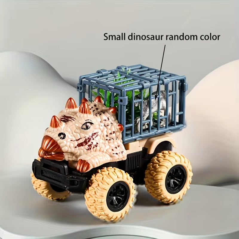 Pull Back Dinosaur Truck Toys Car Transport Truck Toys with Dino Figures for Boys Toddlers T-Rex Dinosaur Games Monster Truck